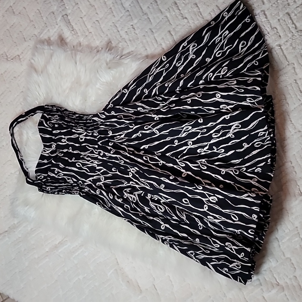Anthropologie Girls of Savoy Cerys Dress Size 0 Halter 60s Black White Midi - Picture 8 of 10